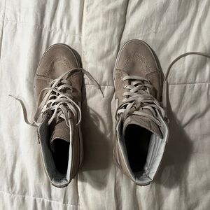 High Top Vans Sneakers Cream Colored